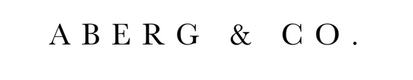Logo of ABERG & CO. with a white background